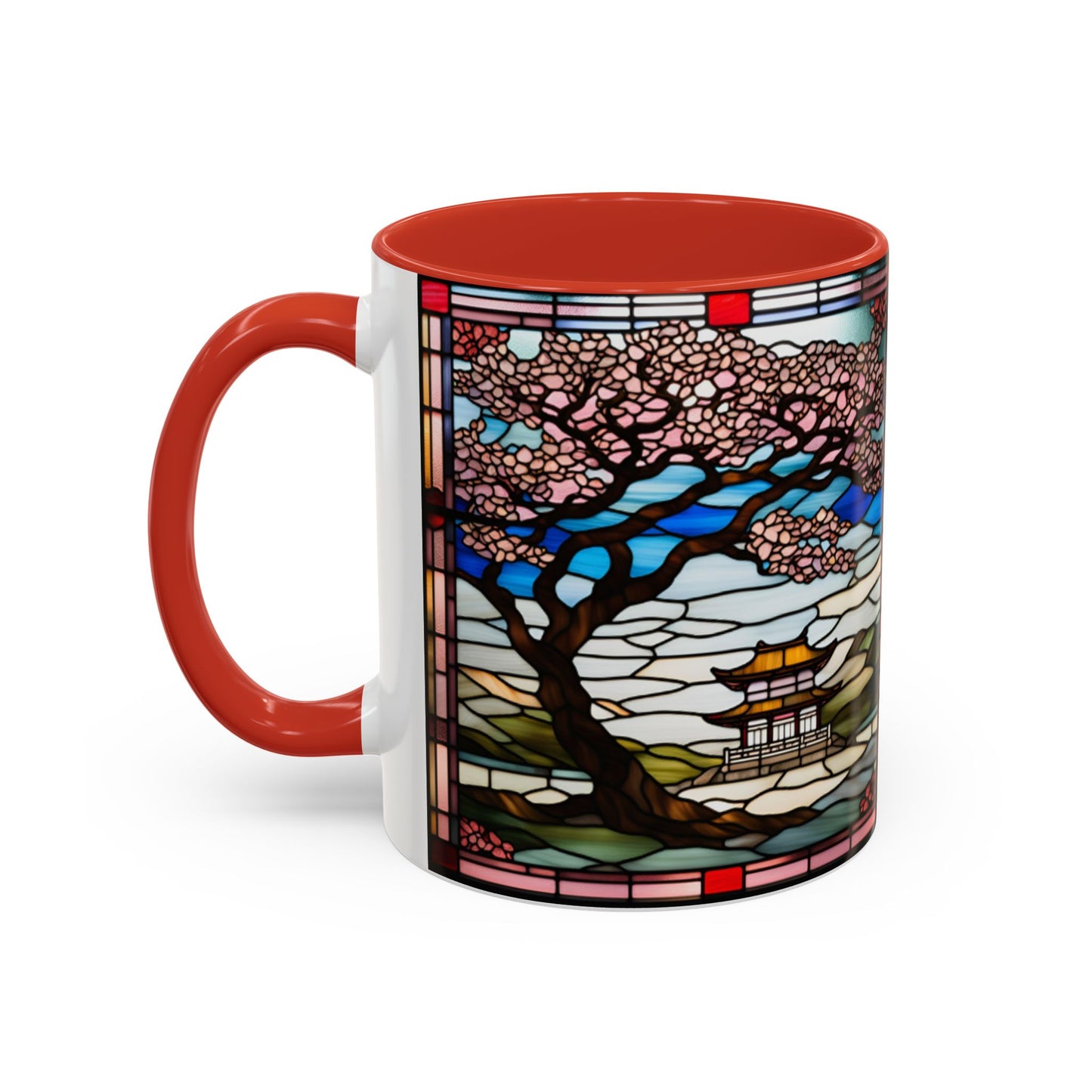 Cherry Blossom Accent Coffee Mug, Aesthetic Floral Mug, Tea Lover Gift, Spring Decor, Unique Housewarming, Ceramic Cup