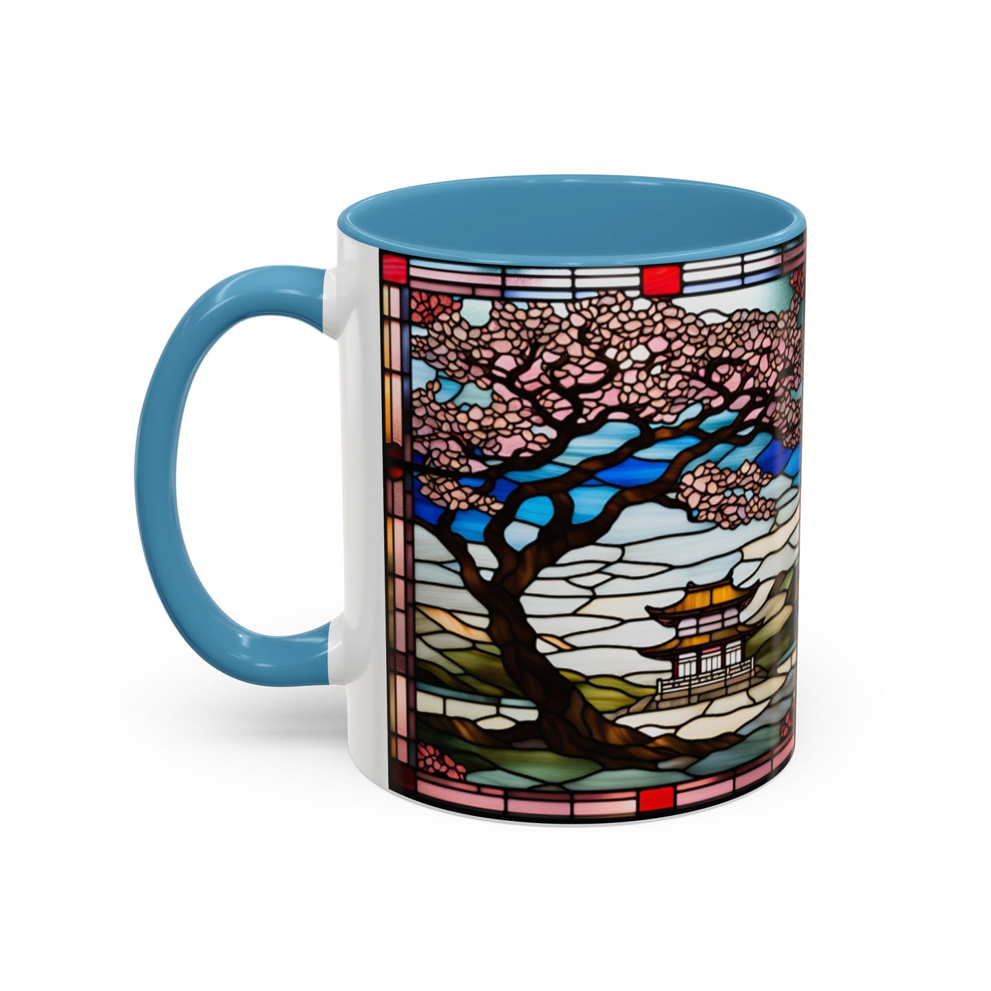 Cherry Blossom Accent Coffee Mug, Aesthetic Floral Mug, Tea Lover Gift, Spring Decor, Unique Housewarming, Ceramic Cup