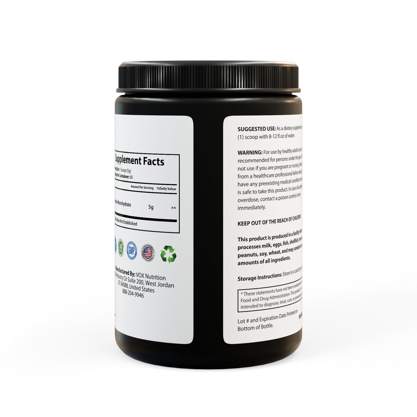 Dilatancy Creatine Monohydrate Supplement (300g, 10.58oz)