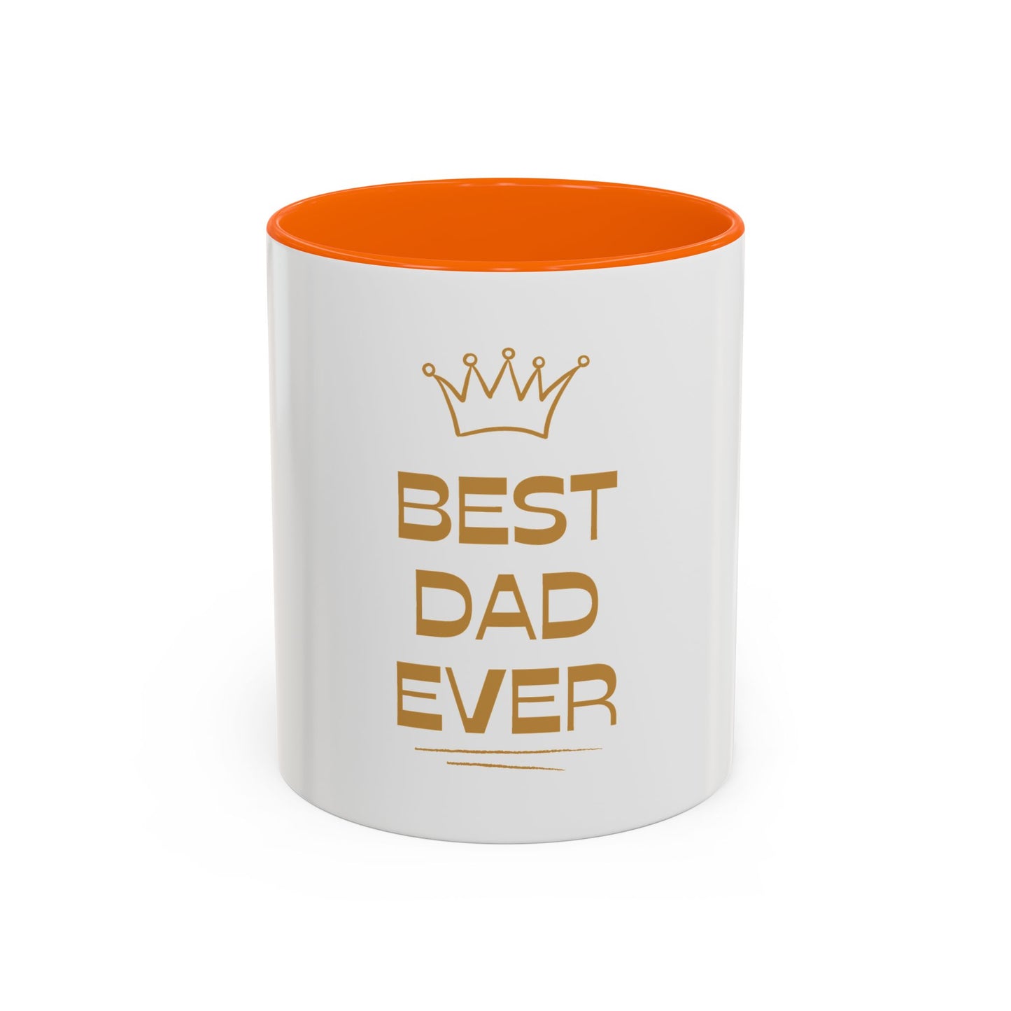 Best Dad Ever Accent Coffee Mug - Perfect Gift for Father's Day, Birthday, Dad's Appreciation, Coffee Lover, Personalized Mug