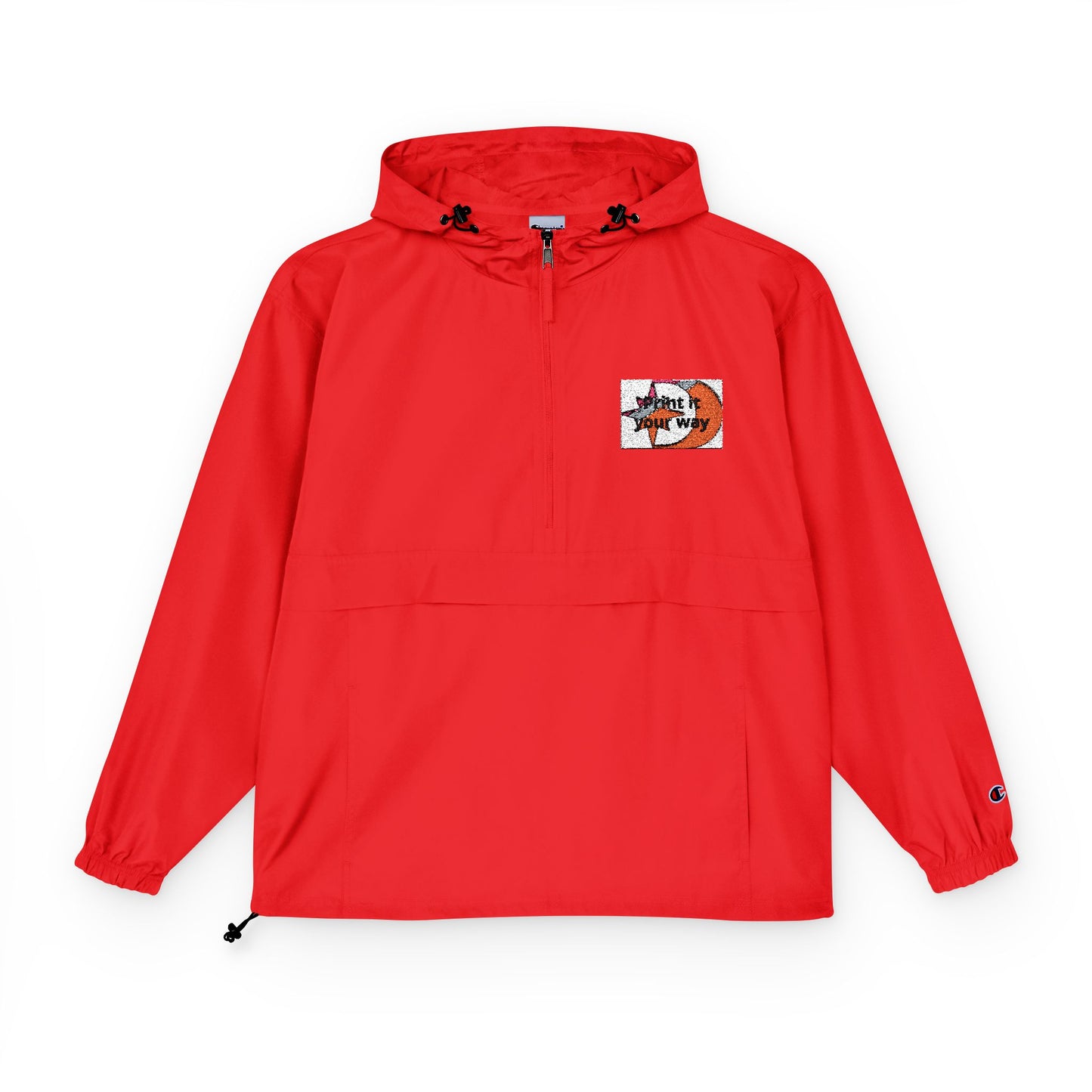 Champion Packable Anorak Jacket with Customizable Chest Patch