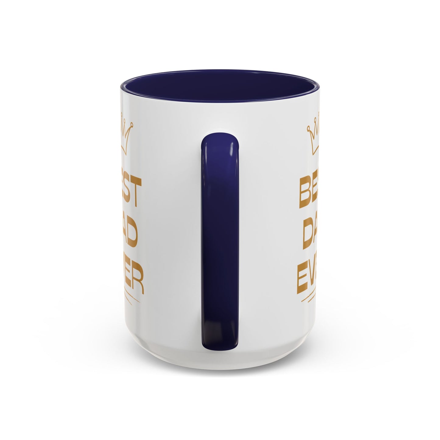 Best Dad Ever Accent Coffee Mug - Perfect Gift for Father's Day, Birthday, Dad's Appreciation, Coffee Lover, Personalized Mug