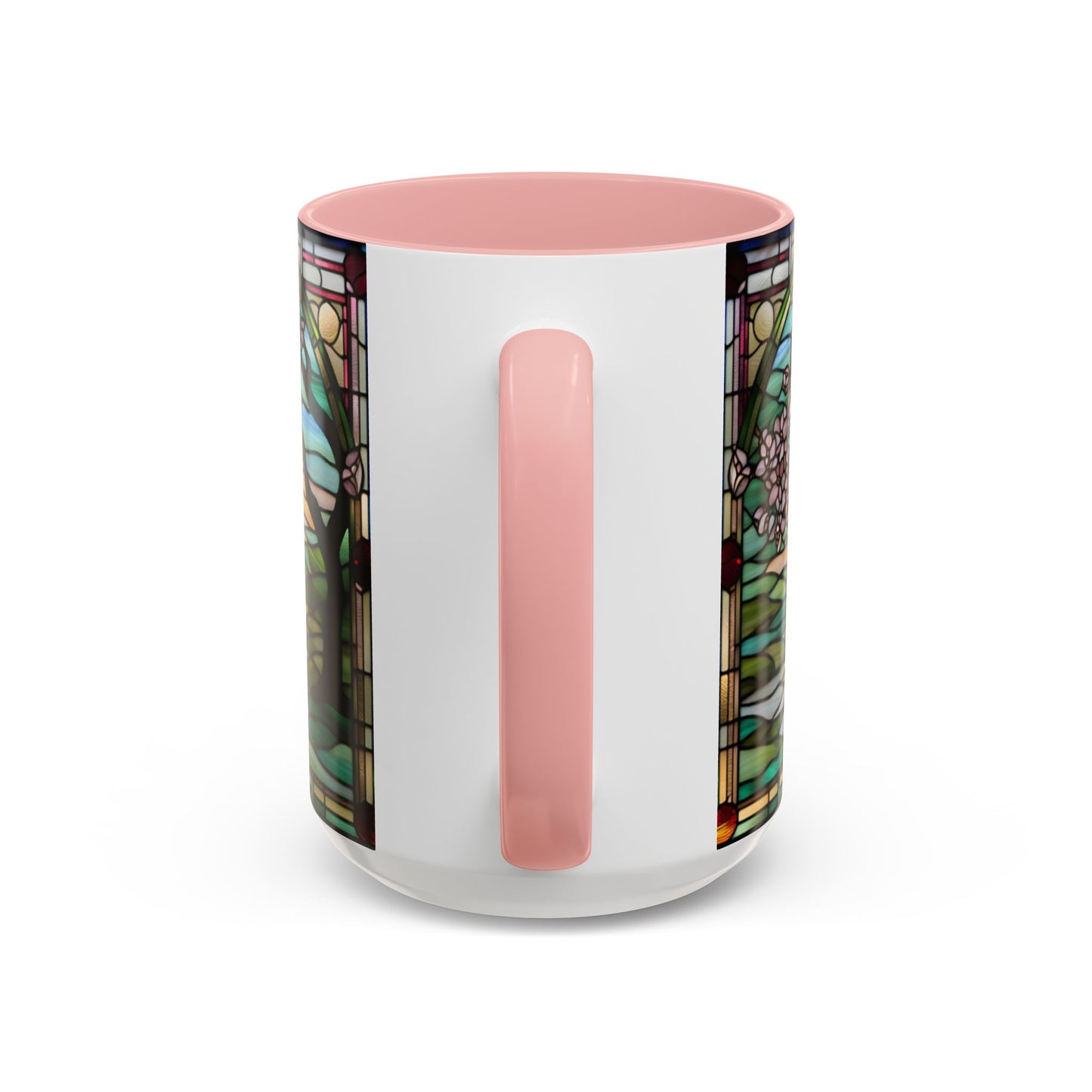 Stained Glass Cherry Blossom Mug, Nature Lover's Gift, Floral Coffee Cup, Home Decor, Spring Decor, Mother's Day Gift