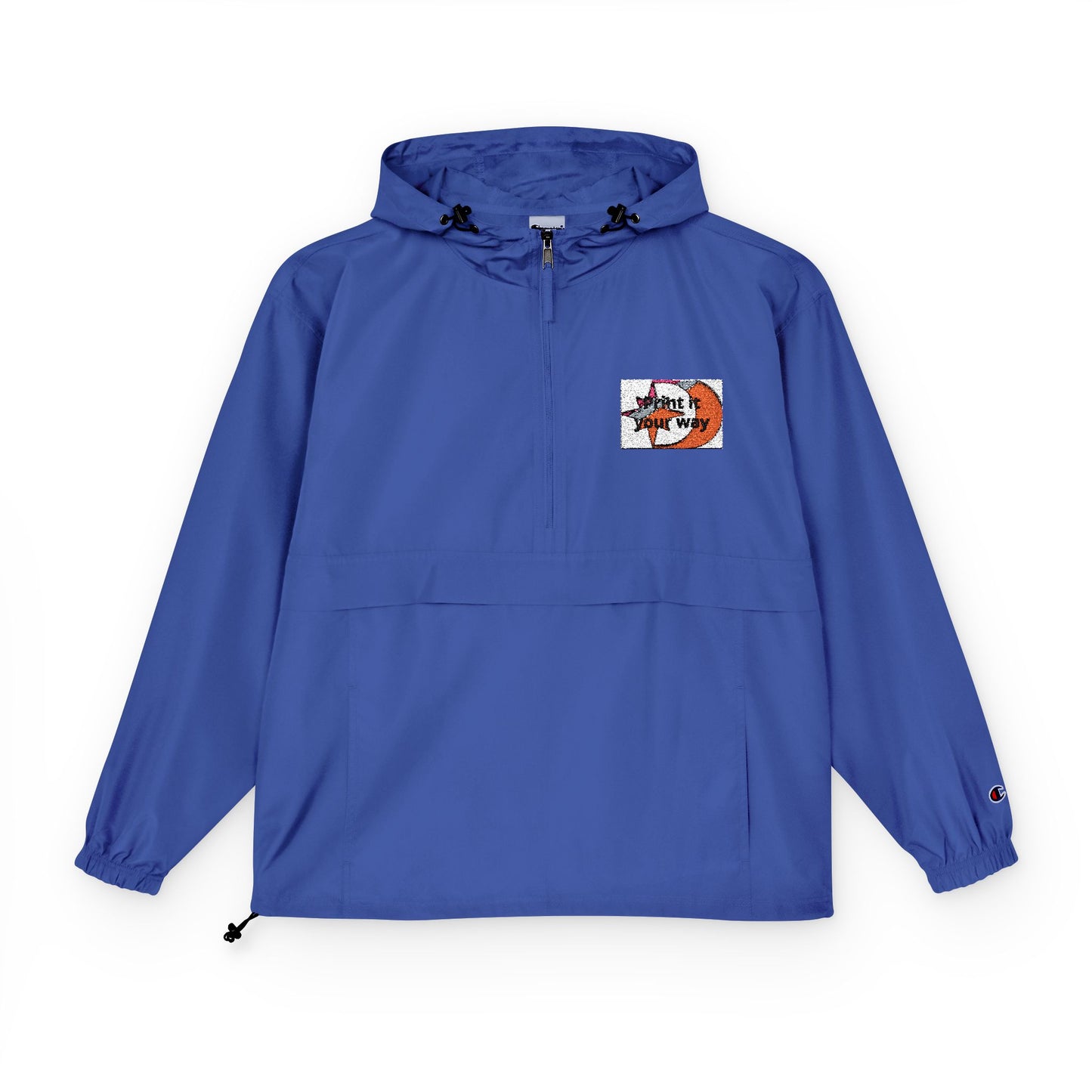 Champion Packable Anorak Jacket with Customizable Chest Patch