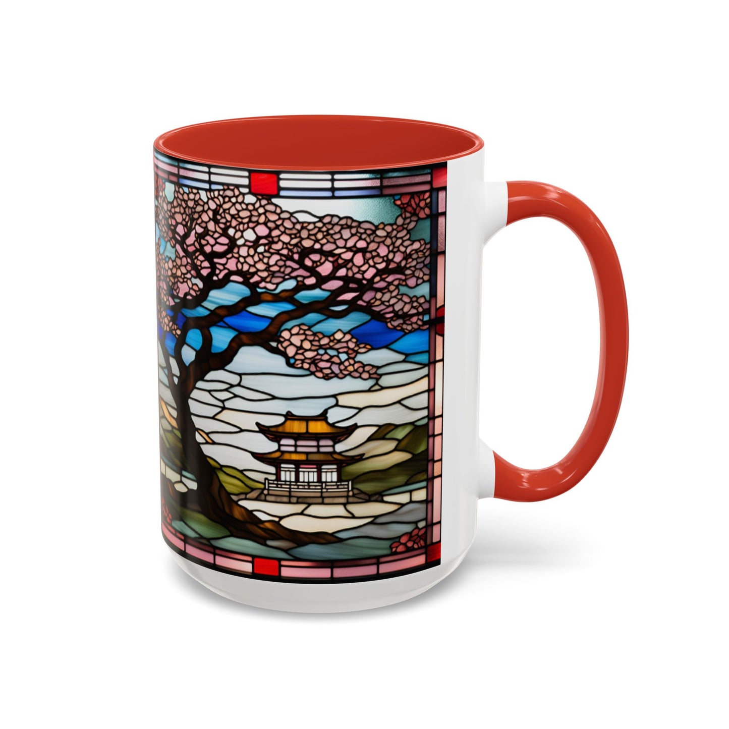 Cherry Blossom Accent Coffee Mug, Aesthetic Floral Mug, Tea Lover Gift, Spring Decor, Unique Housewarming, Ceramic Cup