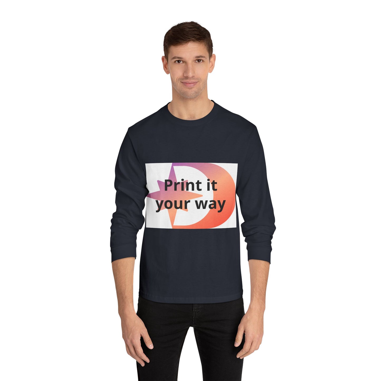 American Apparel Customizable Graphic Long Sleeve Tee Customizable