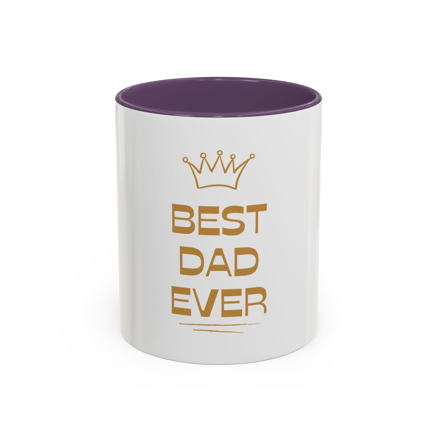 Best Dad Ever Accent Coffee Mug - Perfect Gift for Father's Day, Birthday, Dad's Appreciation, Coffee Lover, Personalized Mug