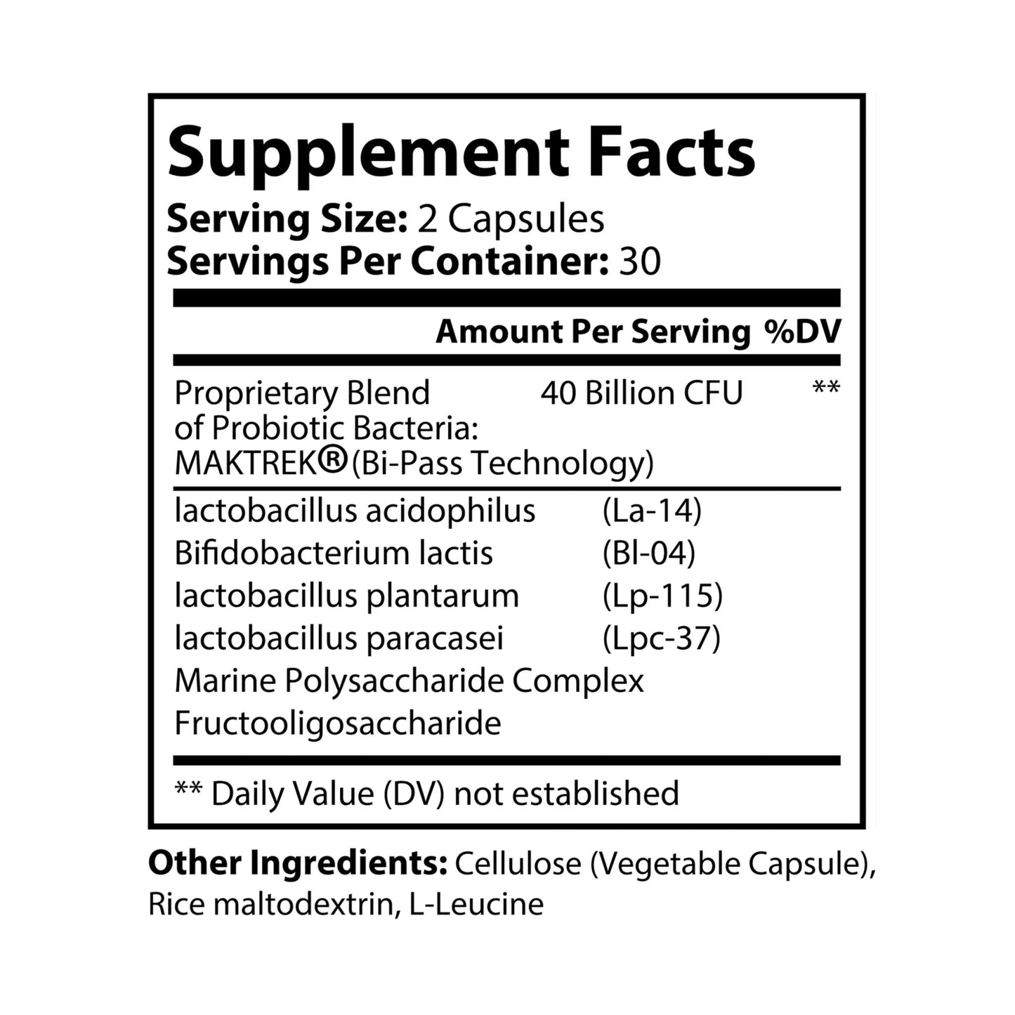 Dilatancy Probiotics Supplement (60 Capsules)