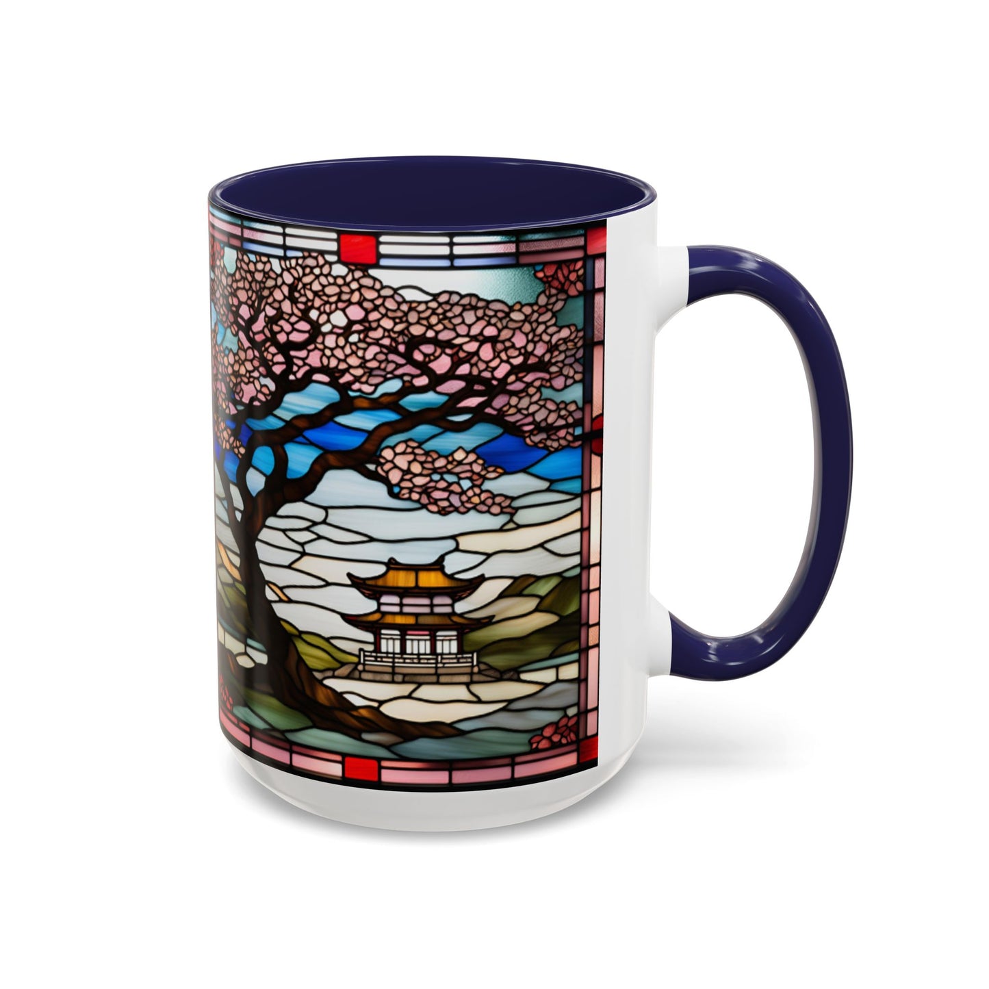 Cherry Blossom Accent Coffee Mug, Aesthetic Floral Mug, Tea Lover Gift, Spring Decor, Unique Housewarming, Ceramic Cup