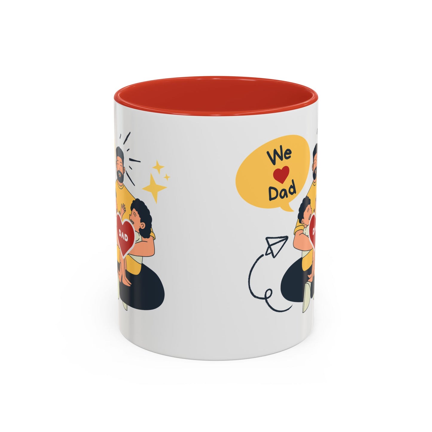 Father's Day Gift Accent Coffee Mug, Dad Ever, 11oz Funny Tea Cup, Birthday Present from Kids, Best Dad Mug, Christmas Gift for Dad