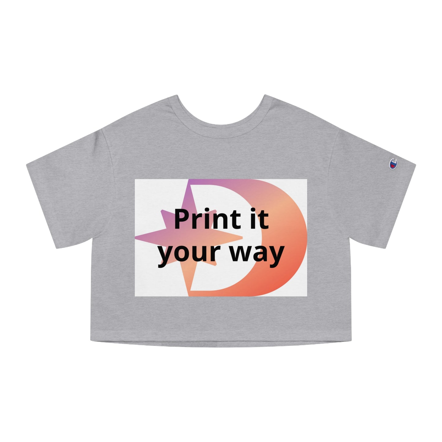 Champion Cropped Graphic Tee Customizable Design