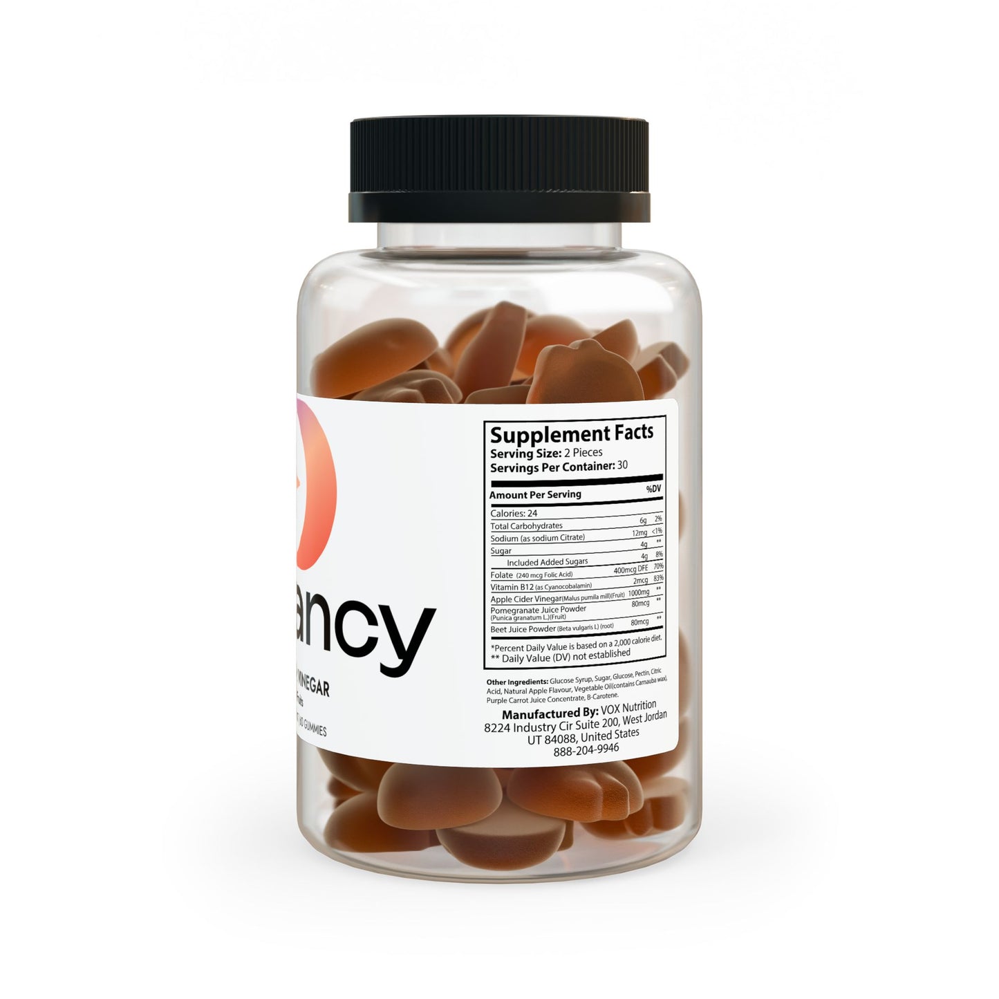 Dilatancy Apple Cider Vinegar Gummies (60 Gummies)