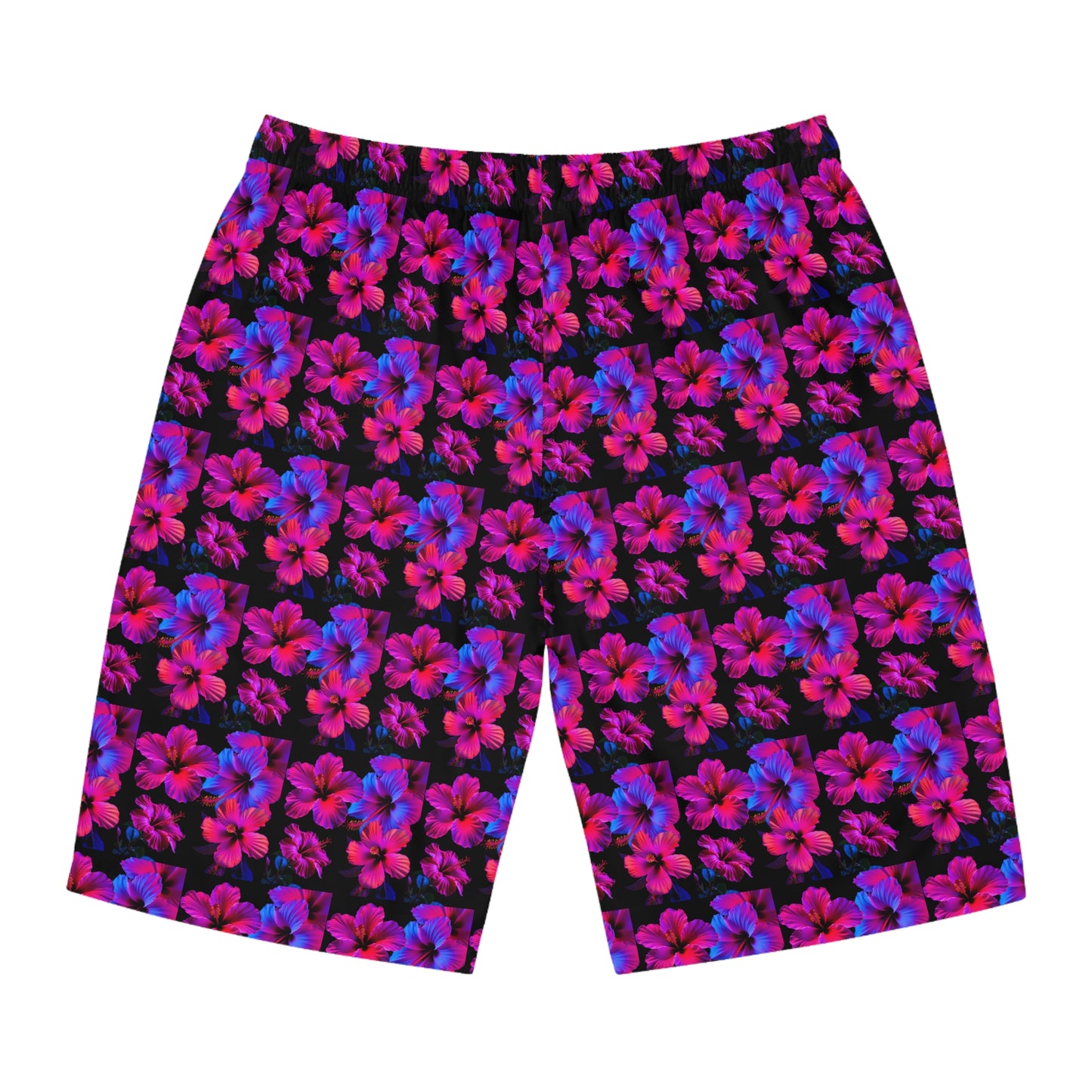Men's Customizable Board Shorts  Hibiscus Flower Swim Trunks