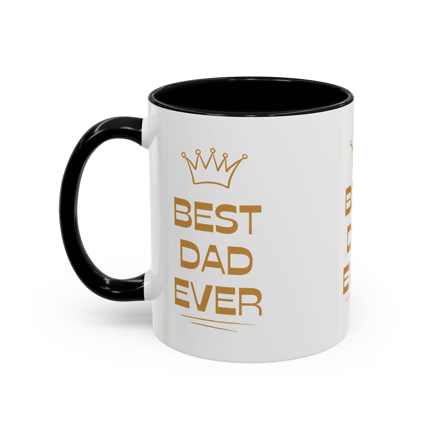 Best Dad Ever Accent Coffee Mug - Perfect Gift for Father's Day, Birthday, Dad's Appreciation, Coffee Lover, Personalized Mug