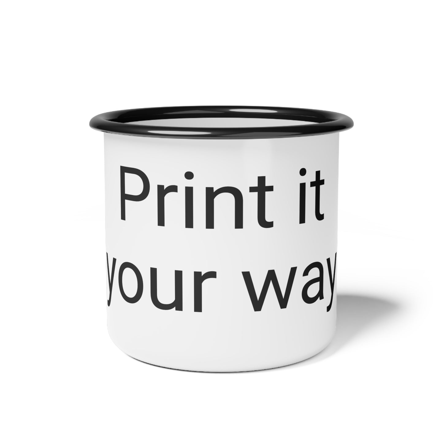 Customizable Enamel Camp Cup, Personalized Camping Mug, Outdoor Coffee Cup, Gift for Hikers, Fun Travel Mug