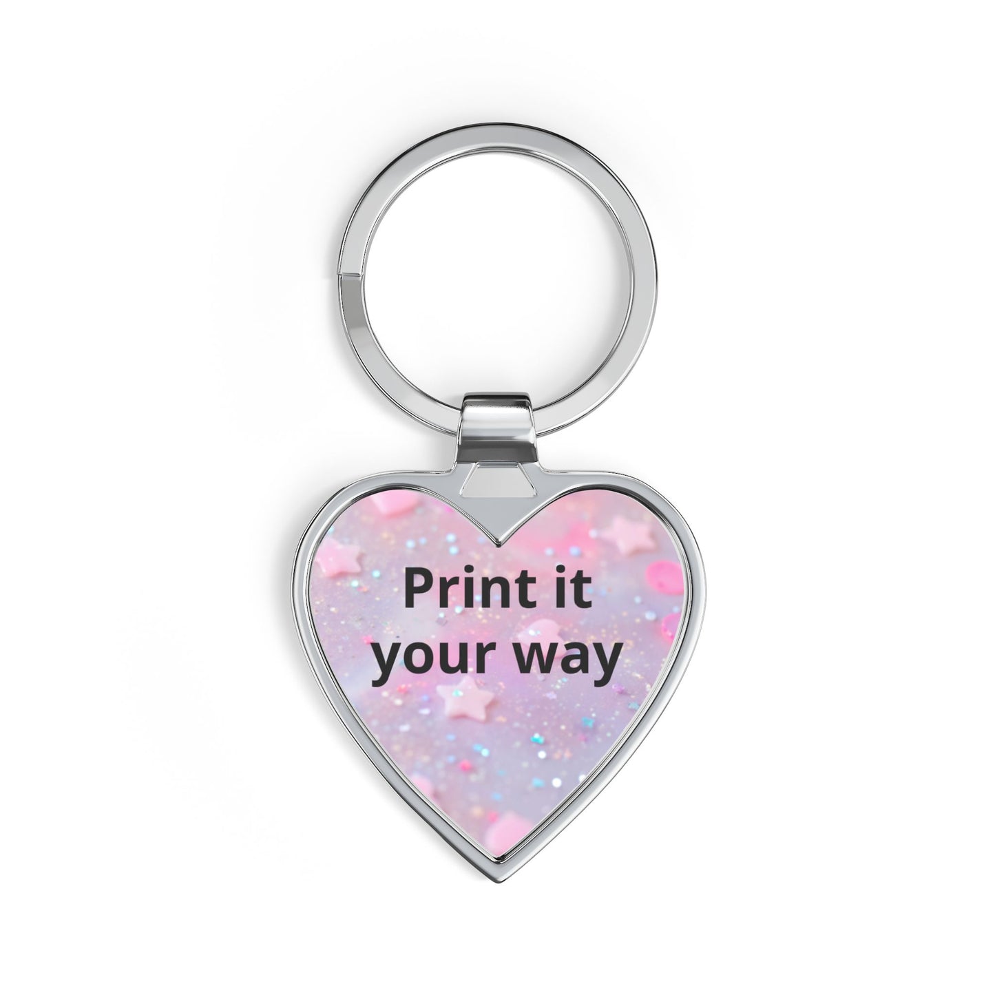 Personalized Heart Keychain — Custom Photo or Text Keepsake