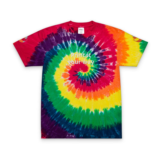 Customizable Tie-Dye T-Shirt Embroidered Oversized Shirt