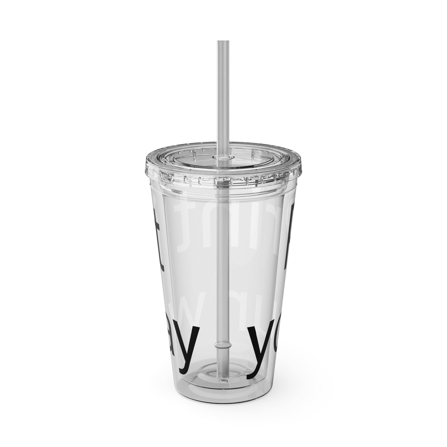 Sunsplash Tumbler with Straw | Motivational Travel Mug for Coffee Lovers, Reusable Drink Container, Eco-Friendly Gift, Summer Vibes