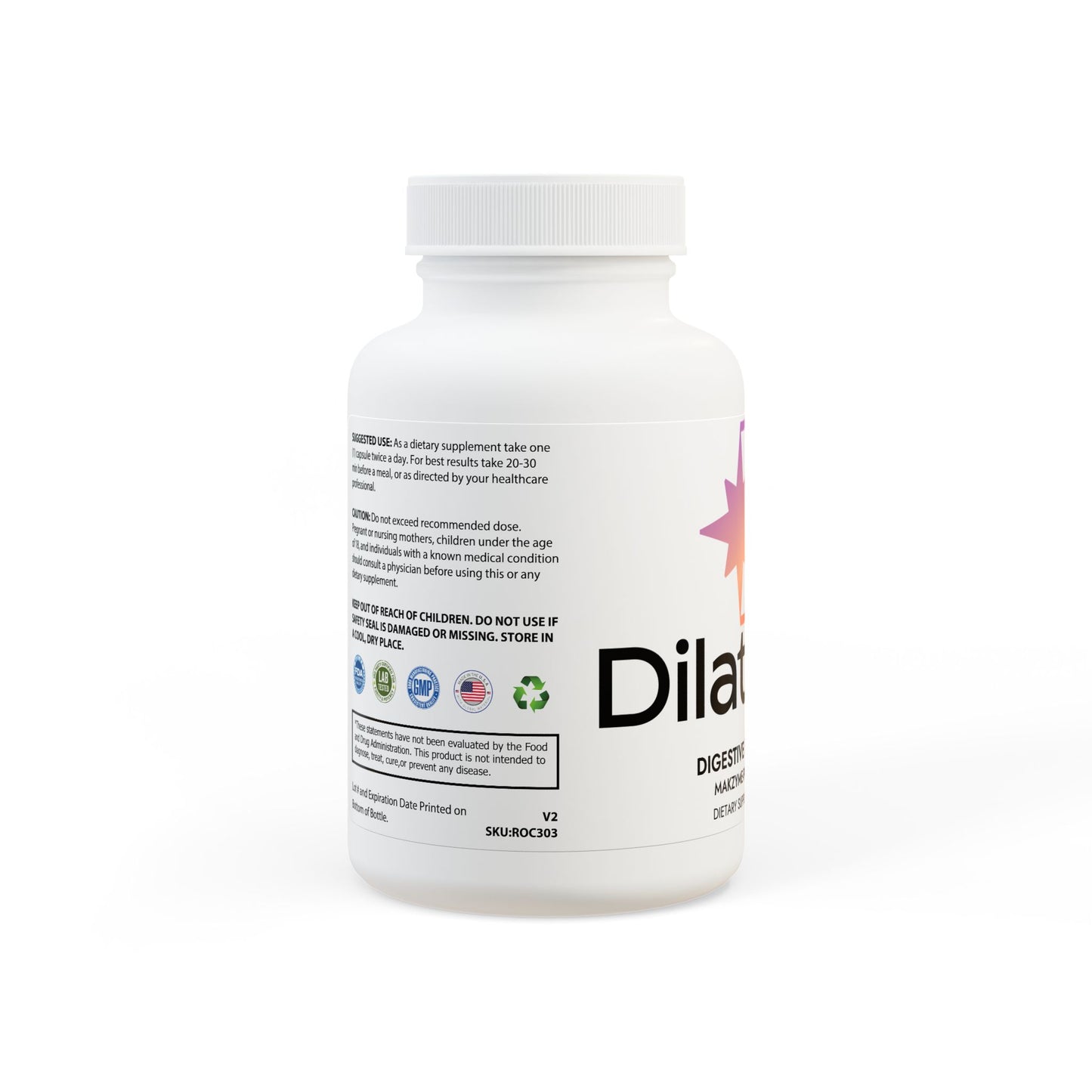 Dilatancy Digestive Enzyme Blend Supplement (60 Capsules)