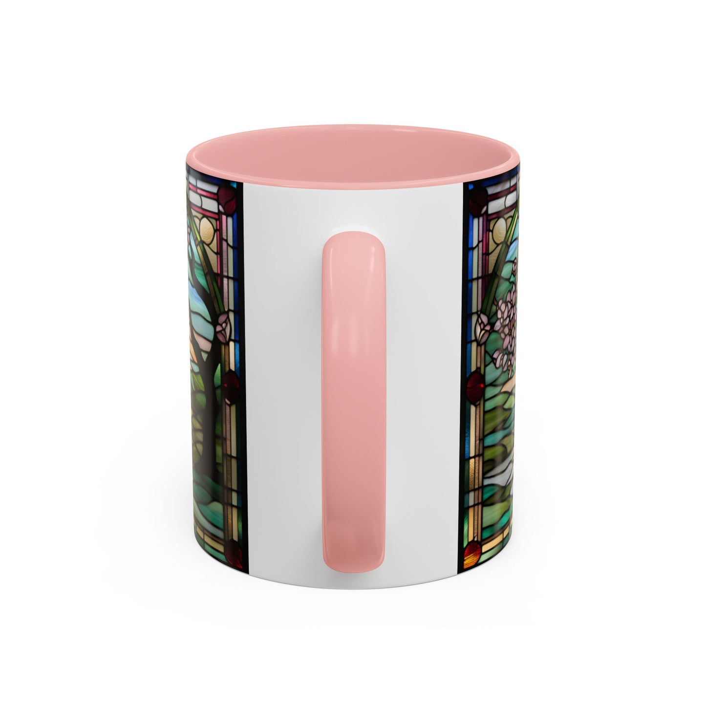 Stained Glass Cherry Blossom Mug, Nature Lover's Gift, Floral Coffee Cup, Home Decor, Spring Decor, Mother's Day Gift
