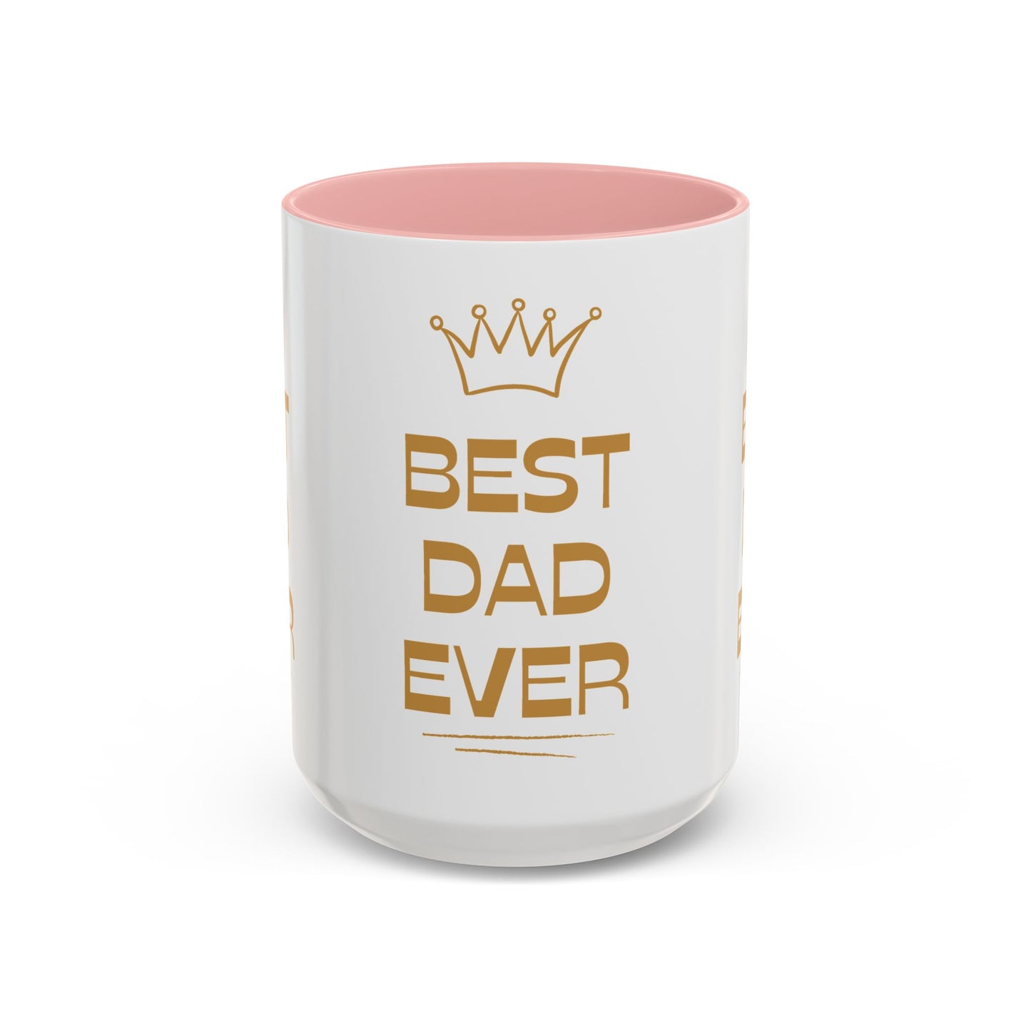 Best Dad Ever Accent Coffee Mug - Perfect Gift for Father's Day, Birthday, Dad's Appreciation, Coffee Lover, Personalized Mug