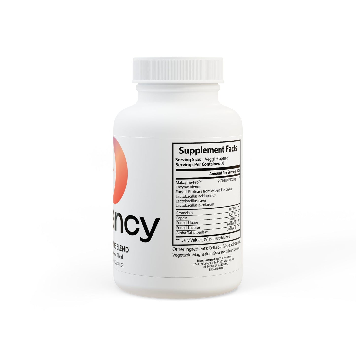 Dilatancy Digestive Enzyme Blend Supplement (60 Capsules)