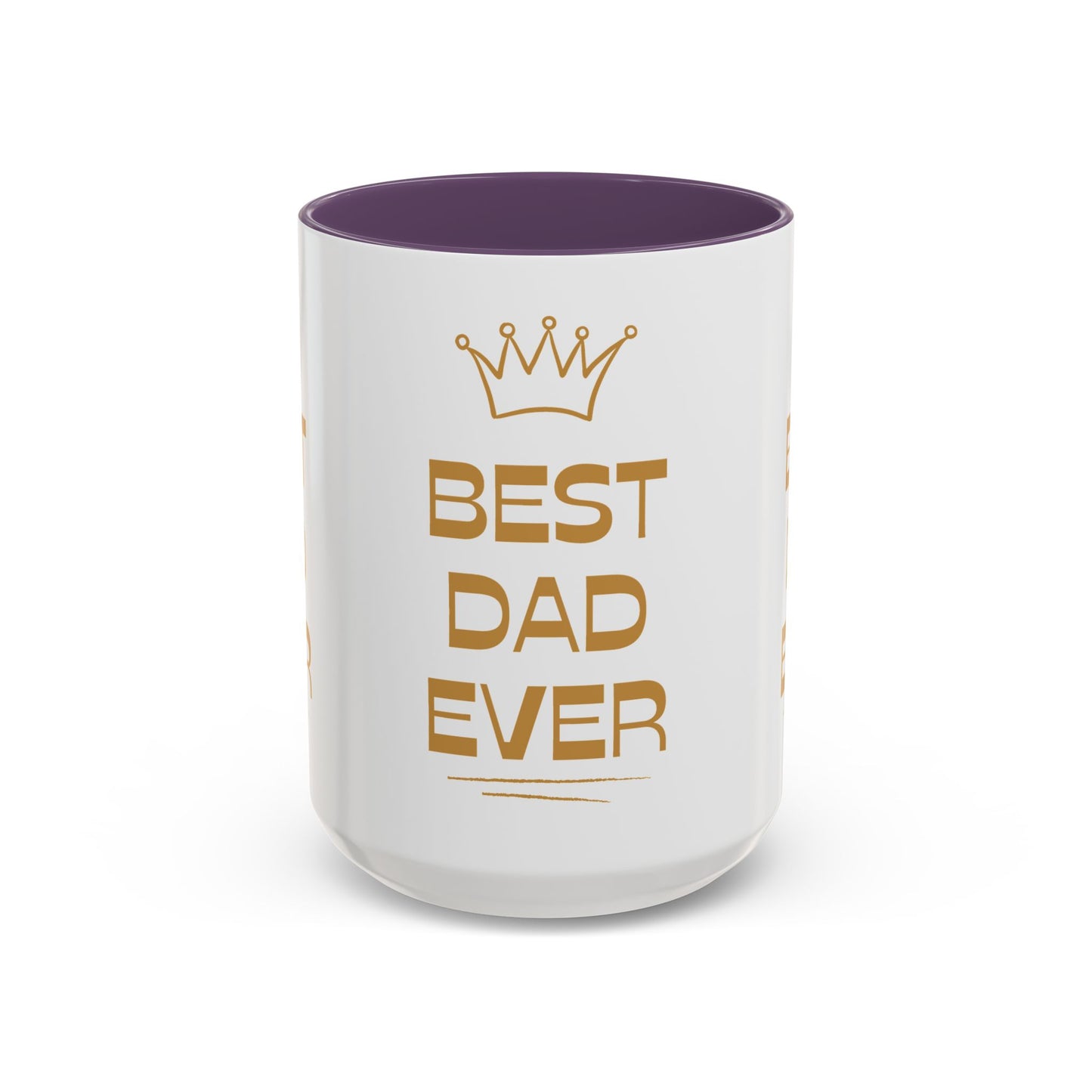 Best Dad Ever Accent Coffee Mug - Perfect Gift for Father's Day, Birthday, Dad's Appreciation, Coffee Lover, Personalized Mug