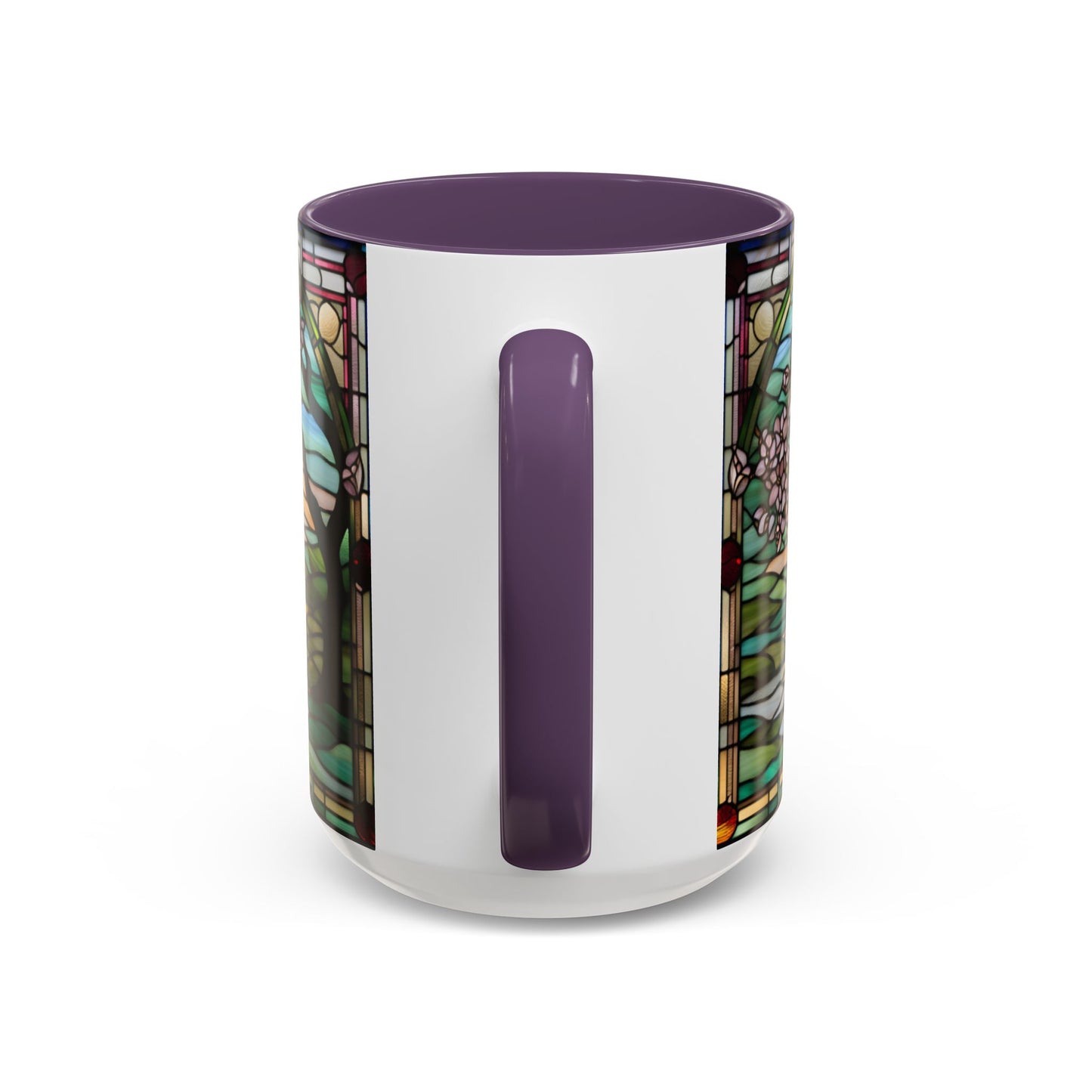Stained Glass Cherry Blossom Mug, Nature Lover's Gift, Floral Coffee Cup, Home Decor, Spring Decor, Mother's Day Gift