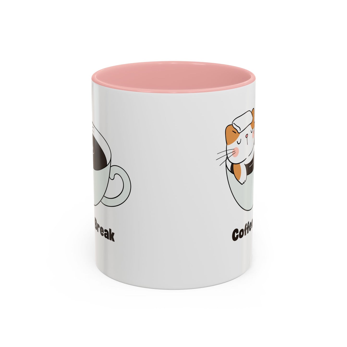 Onsen Neko Coffee Mug, 11oz - Ceramic Tea Cup with Japanese Cat Design, Cute Cat Lover Gift, Porcelain Cat Mug, Kitty Coffee Cup, Kawaii