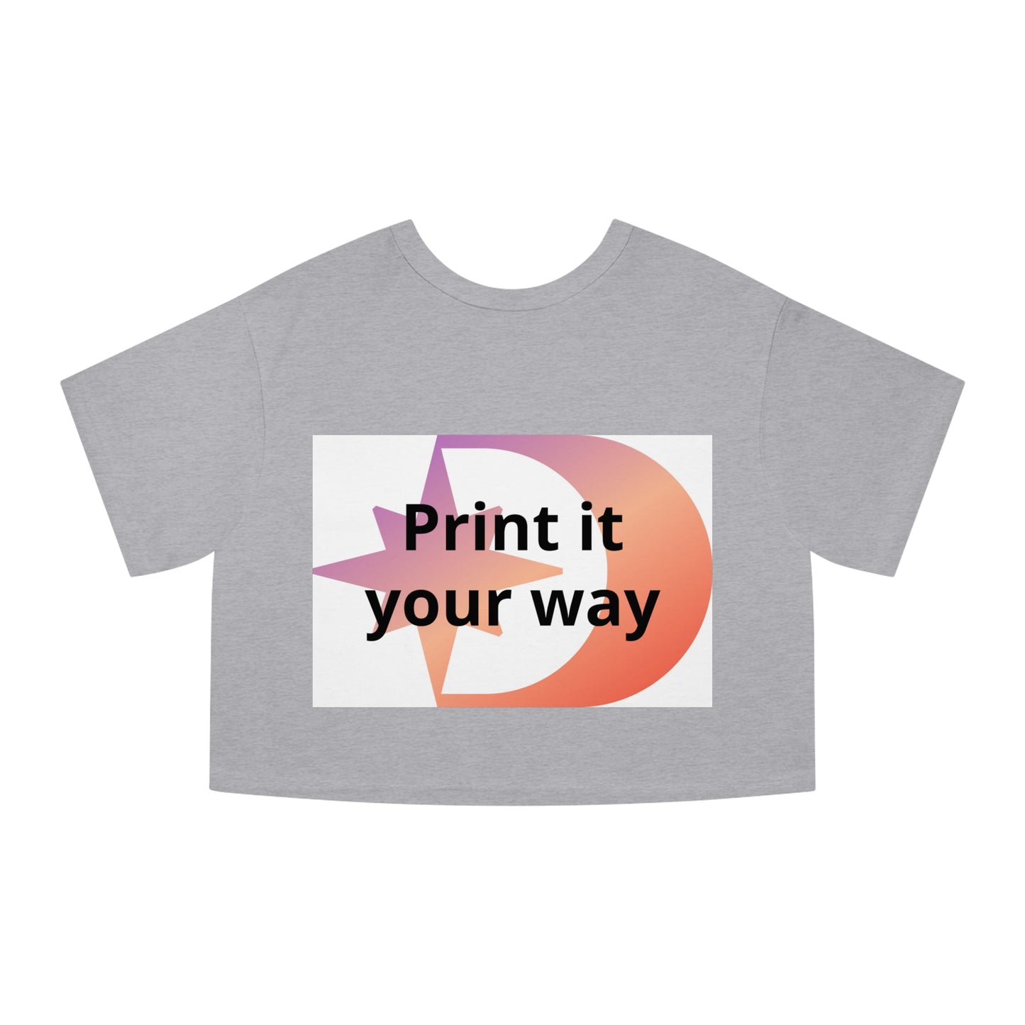 Champion Cropped Graphic Tee Customizable Design