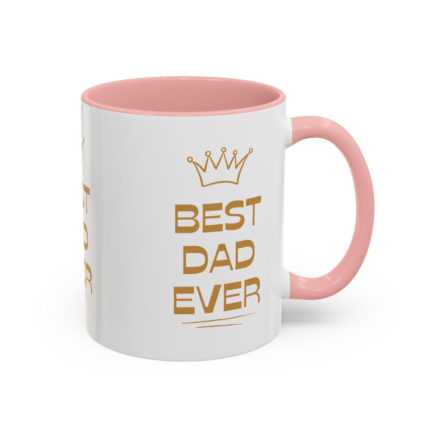 Best Dad Ever Accent Coffee Mug - Perfect Gift for Father's Day, Birthday, Dad's Appreciation, Coffee Lover, Personalized Mug