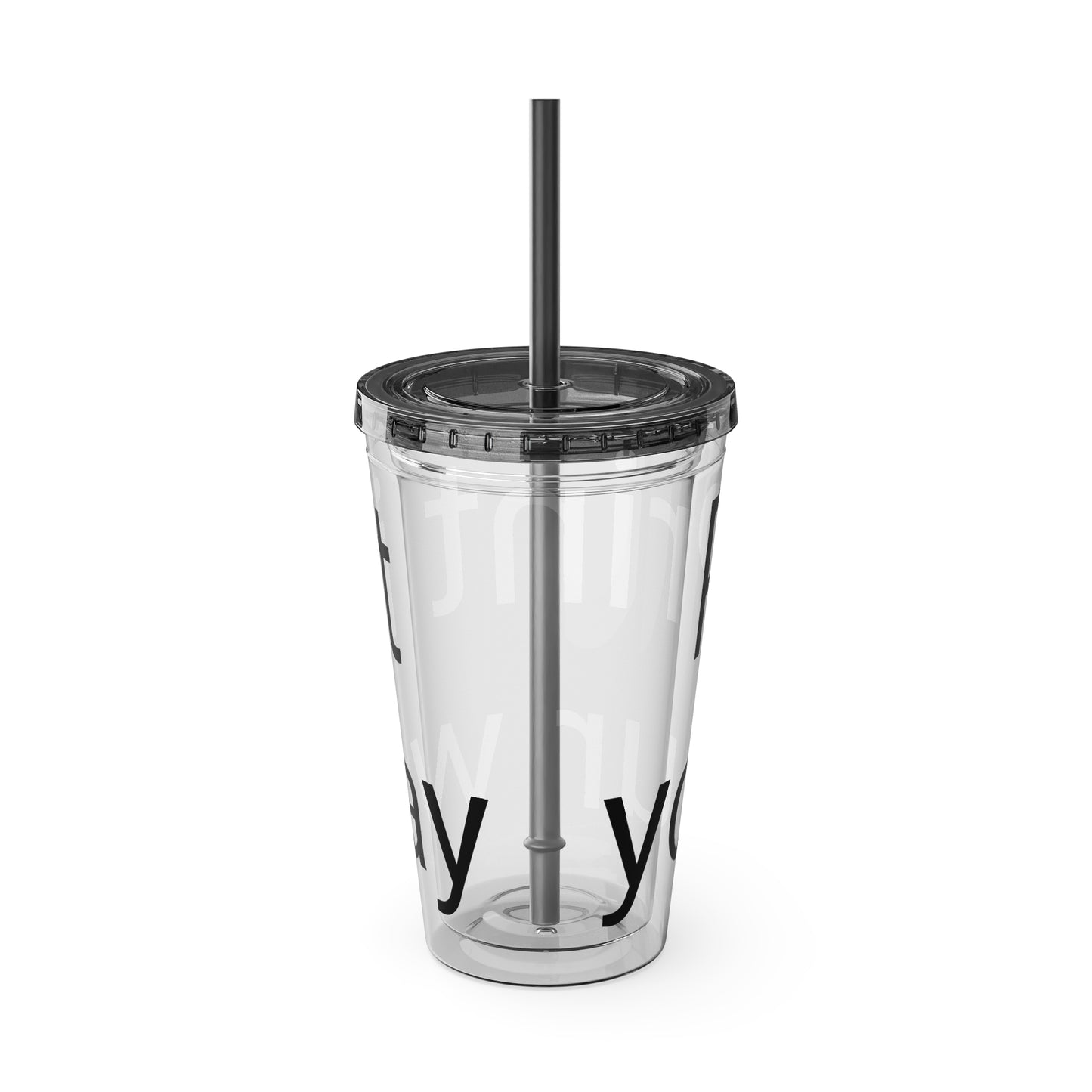 Sunsplash Tumbler with Straw | Motivational Travel Mug for Coffee Lovers, Reusable Drink Container, Eco-Friendly Gift, Summer Vibes