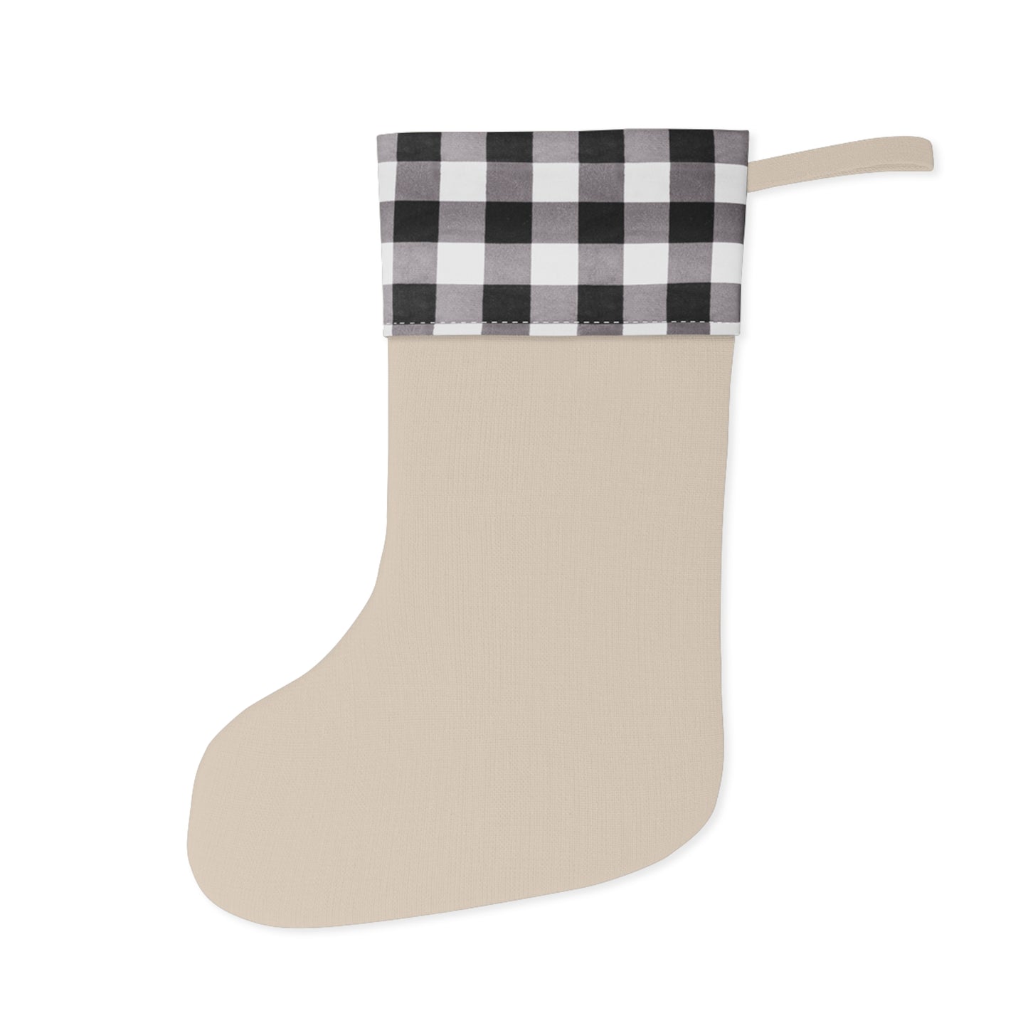 Customizable Christmas Stocking, Personalized Holiday Décor, Festive Gift Bag, Rustic Red Plaid Design, Unique Family Keepsake