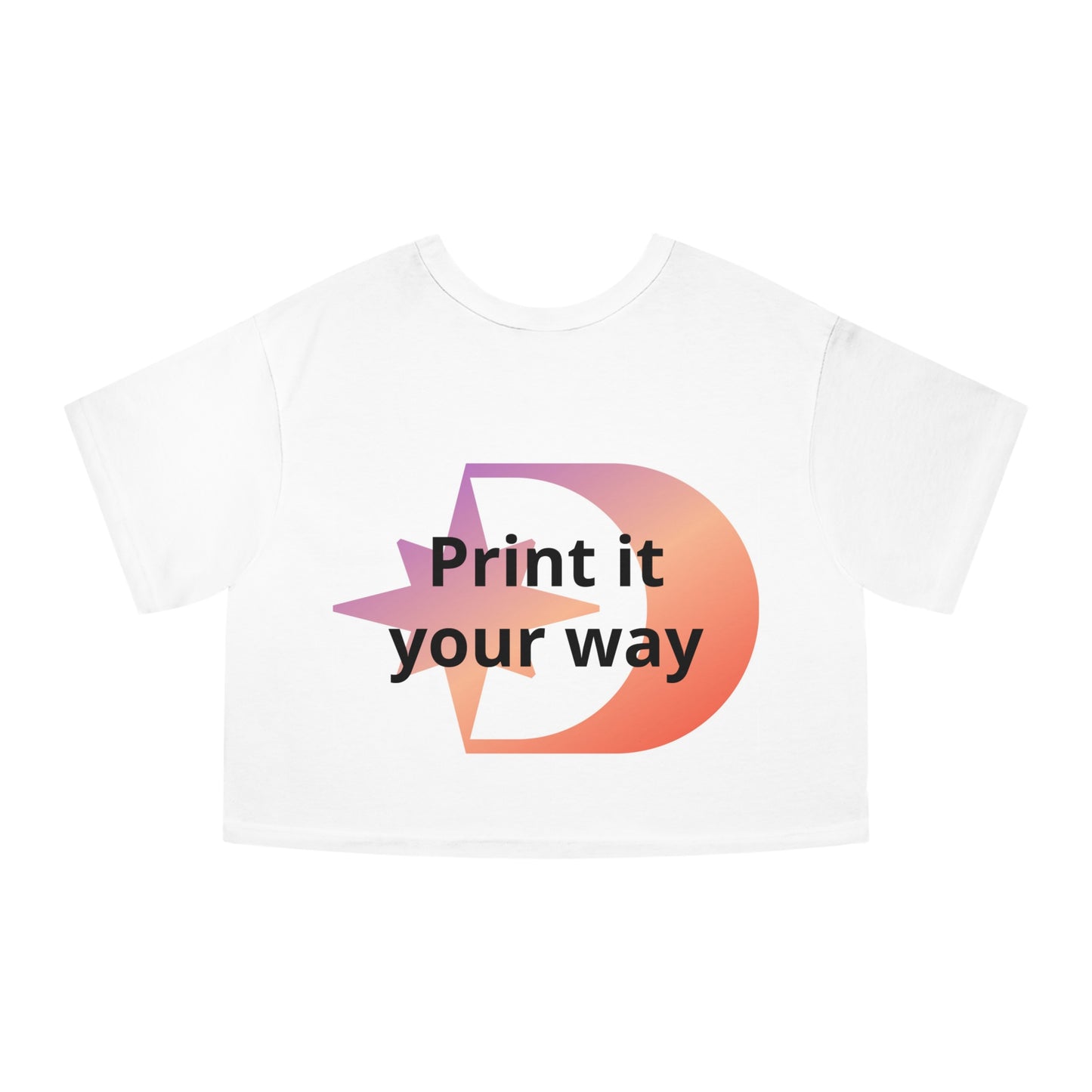 Champion Cropped Graphic Tee Customizable Design