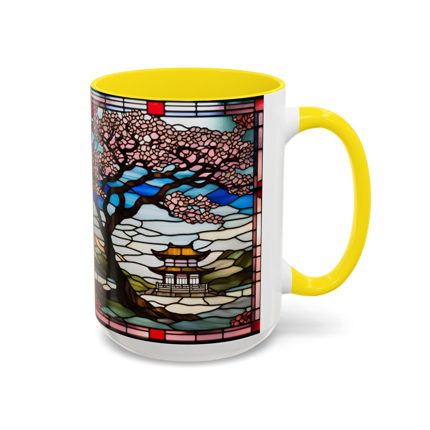 Cherry Blossom Accent Coffee Mug, Aesthetic Floral Mug, Tea Lover Gift, Spring Decor, Unique Housewarming, Ceramic Cup