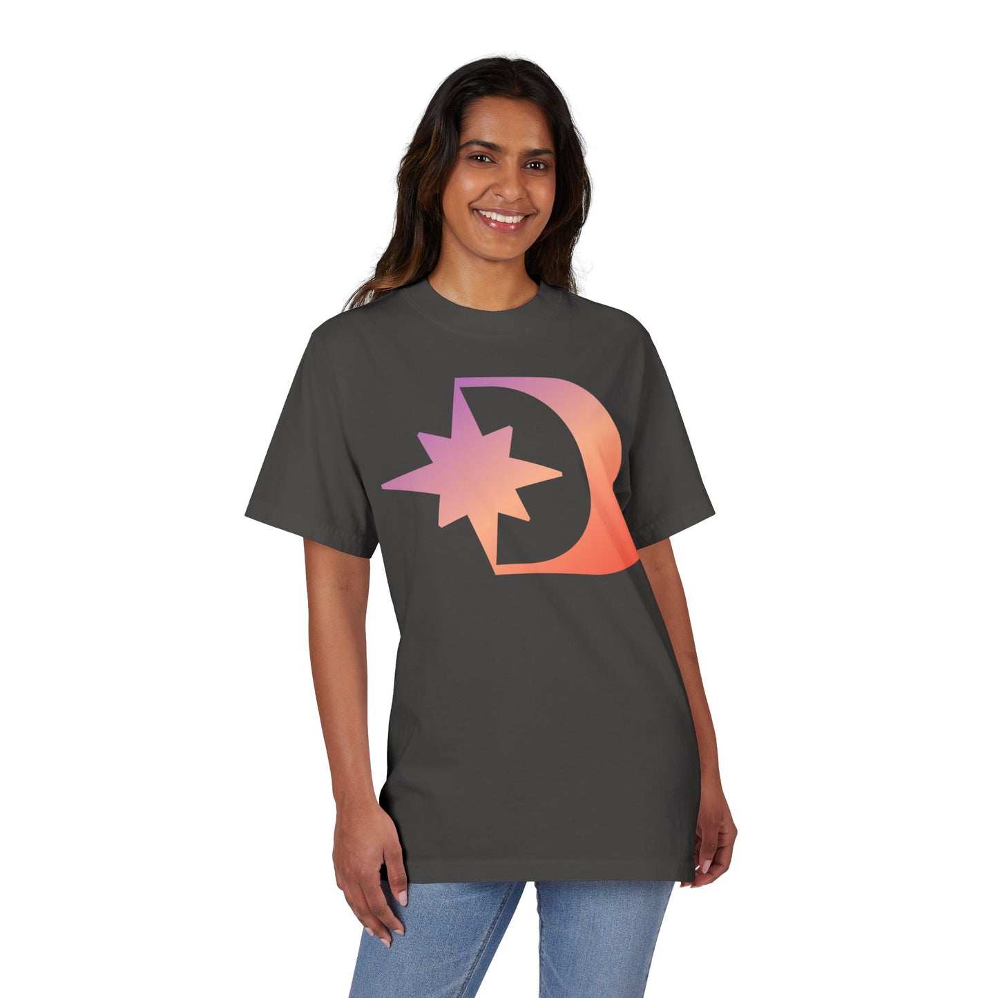 Customizable Unisex Garment-Dyed Drop-Shoulder T-Shirt