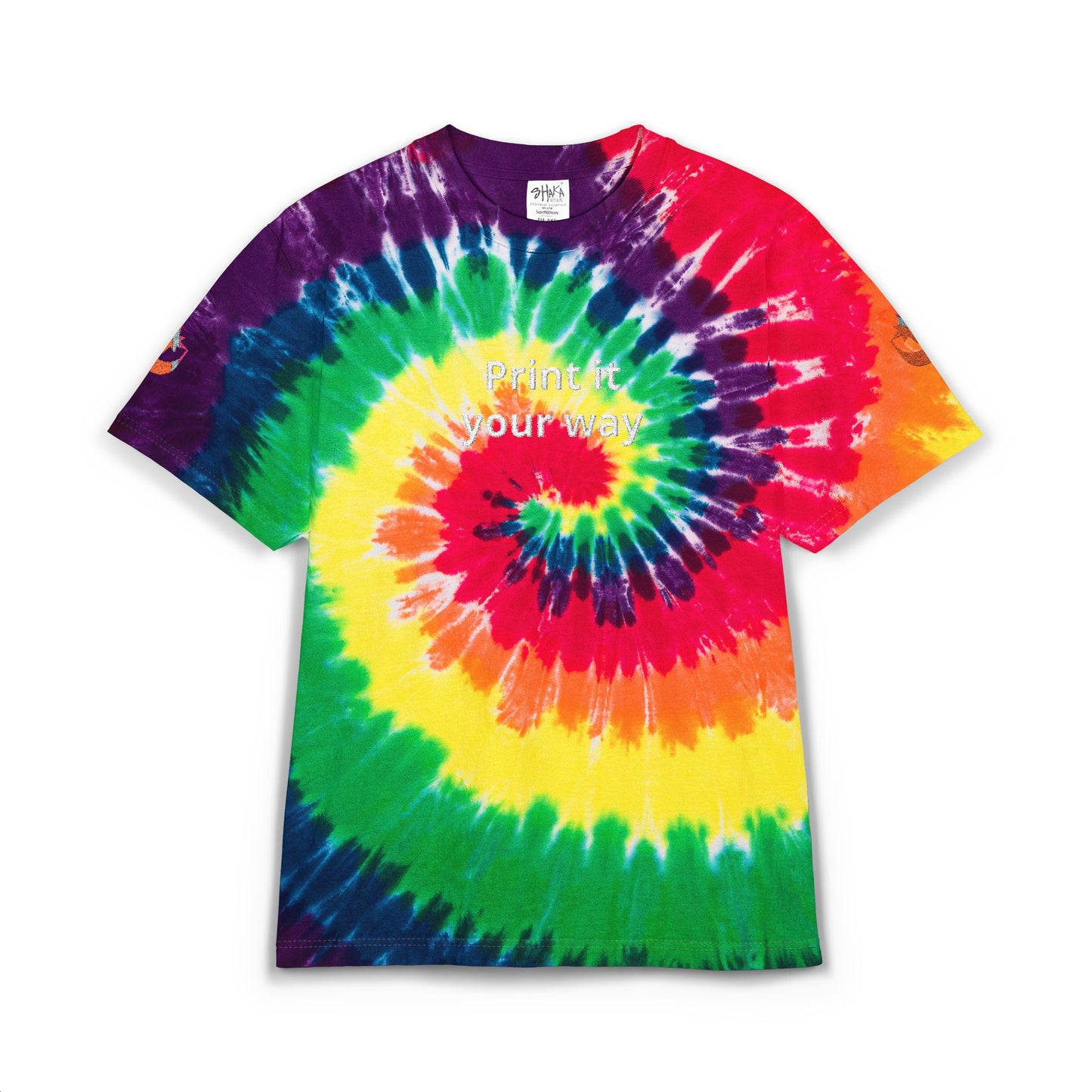 Customizable Tie-Dye T-Shirt Embroidered Oversized Shirt
