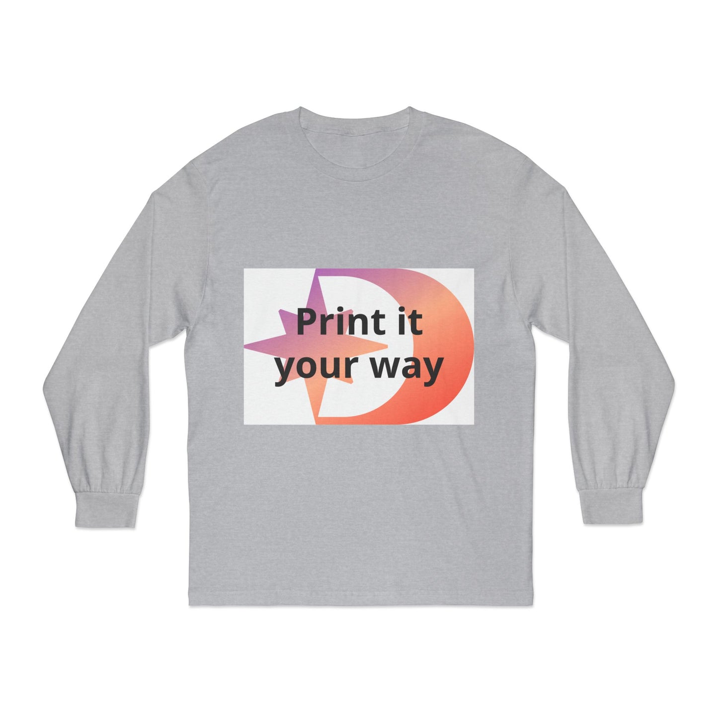 American Apparel Customizable Graphic Long Sleeve Tee Customizable