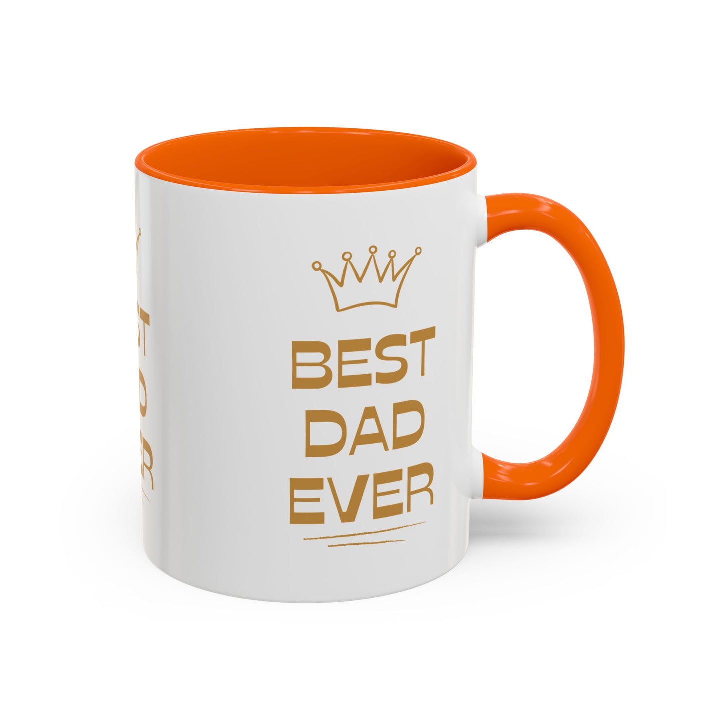 Best Dad Ever Accent Coffee Mug - Perfect Gift for Father's Day, Birthday, Dad's Appreciation, Coffee Lover, Personalized Mug