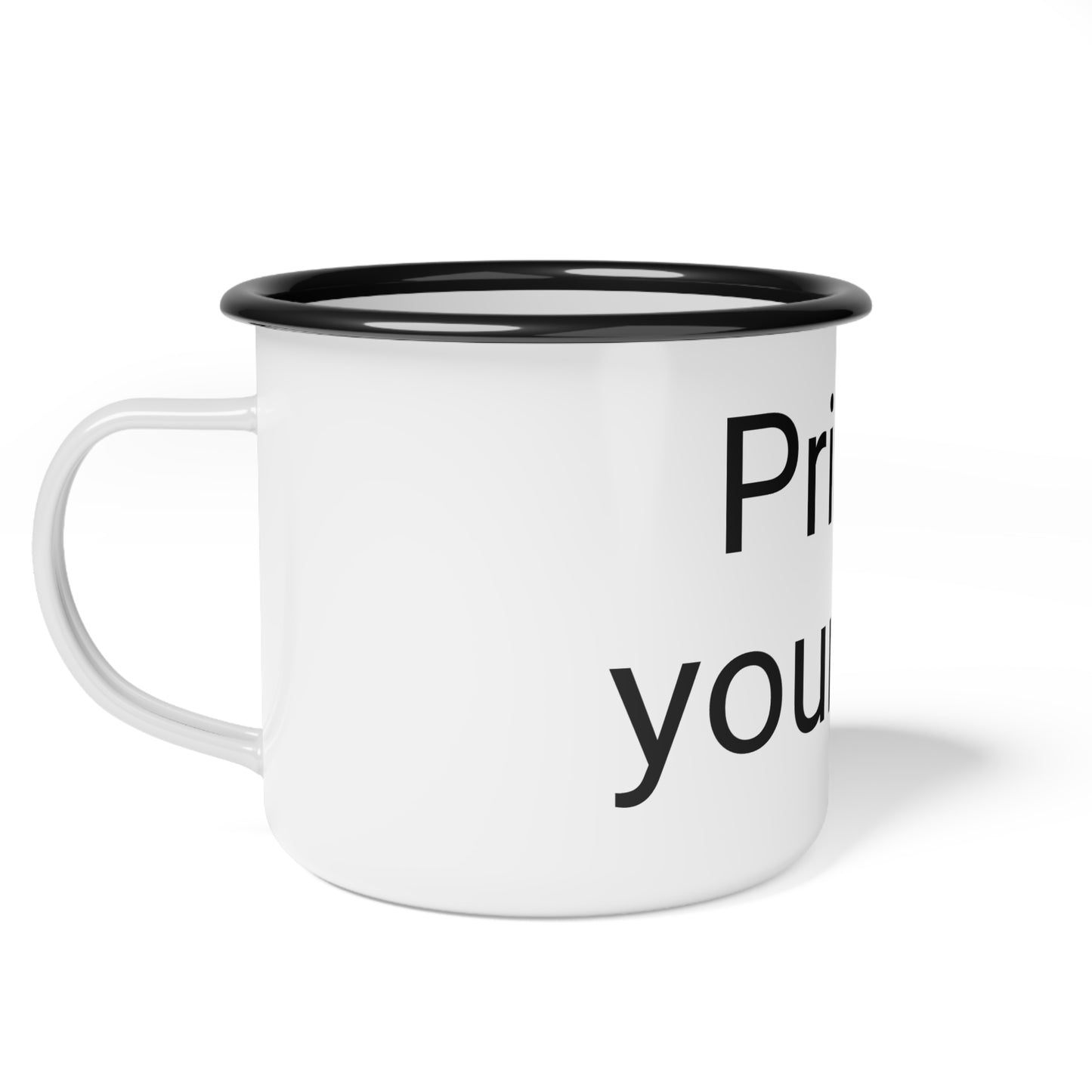 Customizable Enamel Camp Cup, Personalized Camping Mug, Outdoor Coffee Cup, Gift for Hikers, Fun Travel Mug